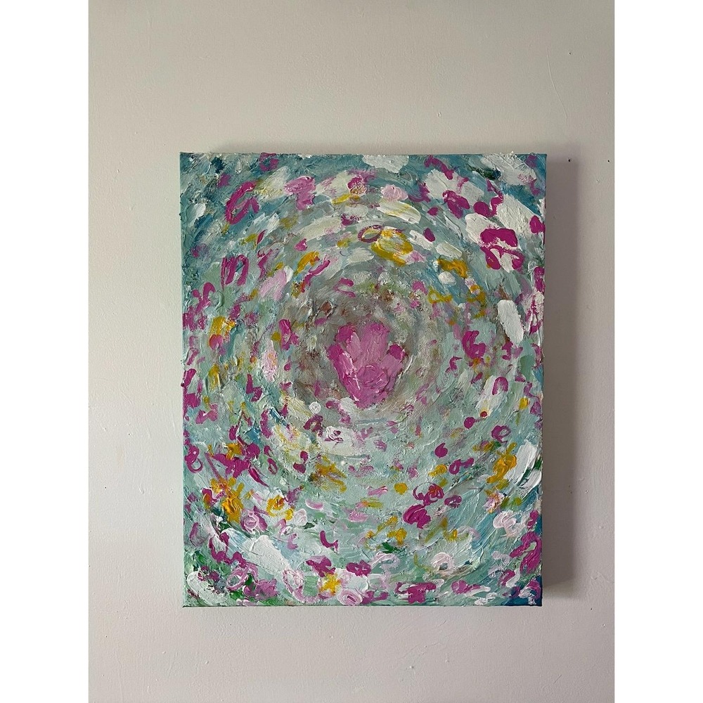 Heart Posture – 16x20 Abstract Spiritual Painting, Christian Art By Oman Hosea
